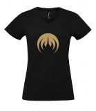 Lady T-Shirt , V neck, copper MAGMA logo