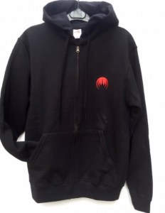 Sweat capuche zippé logo MAGMA broderie rouge