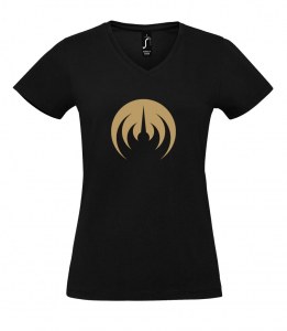 T-Shirt Femme, Col V, Sigle MAGMA cuivre